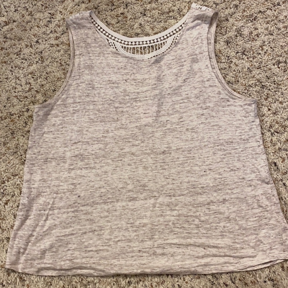 Beige Linen Tank Top